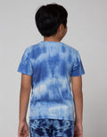 Little M Short Sleeve T-Shirt Tie Dyed Summer Shark