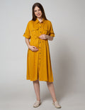St. Yves Mom Short Sleeve Maxi Dress With Pocket