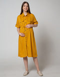 St. Yves Mom Short Sleeve Maxi Dress With Pocket