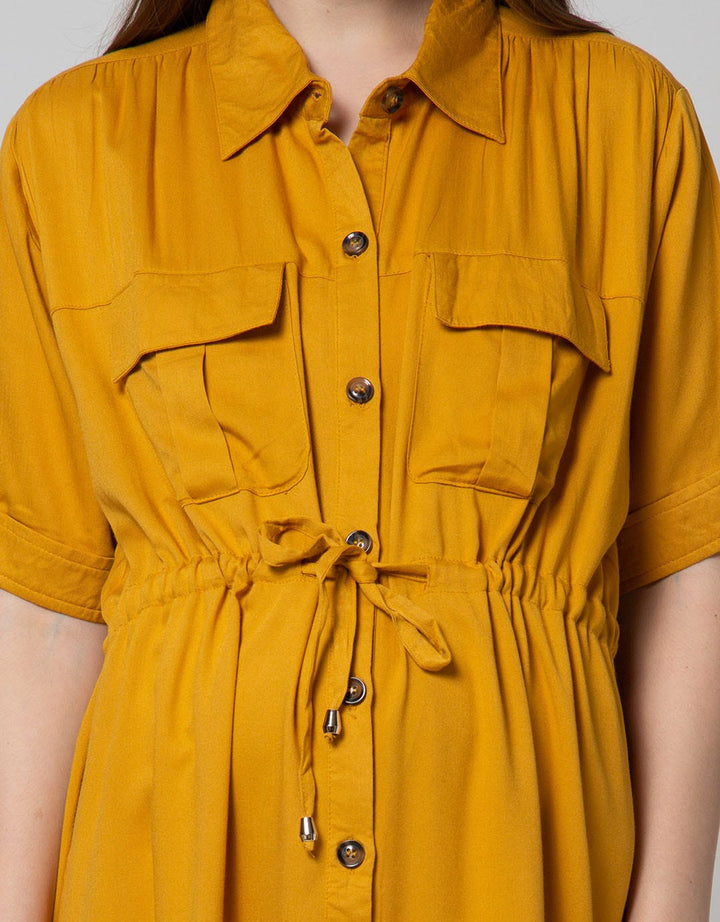 St. Yves Mom Short Sleeve Maxi Dress With Pocket