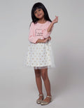 Little M Long Sleeve Midi Dress Polkadot Tile Aplikasi