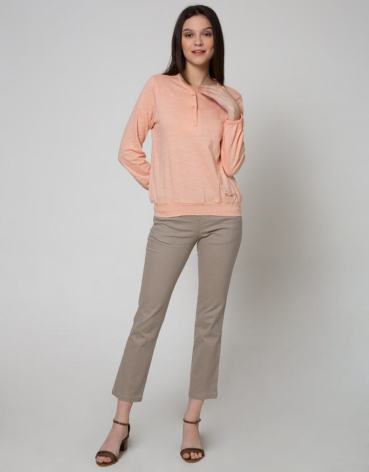 Triset Casual T Shirt Hidden Button