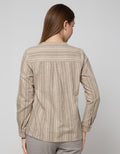 Triset Ladies Blouses V-Neck Stipe