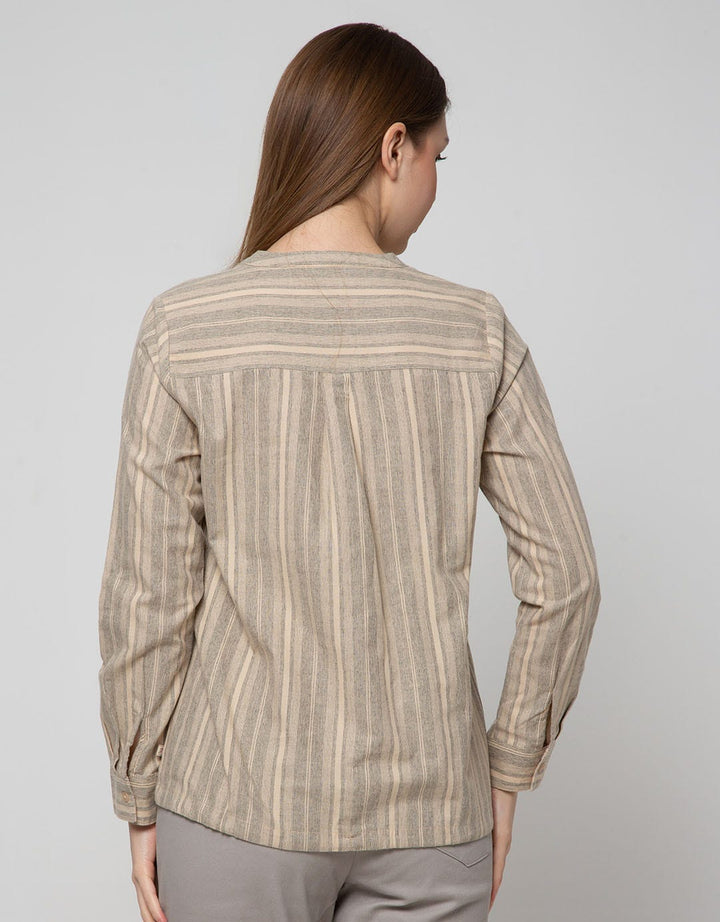 Triset Ladies Blouses V-Neck Stipe