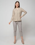 Triset Ladies Blouses V-Neck Stipe