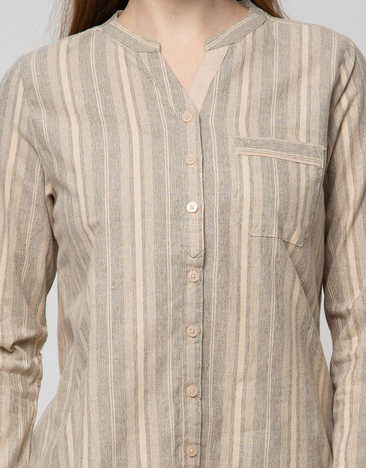 Triset Ladies Blouses V-Neck Stipe