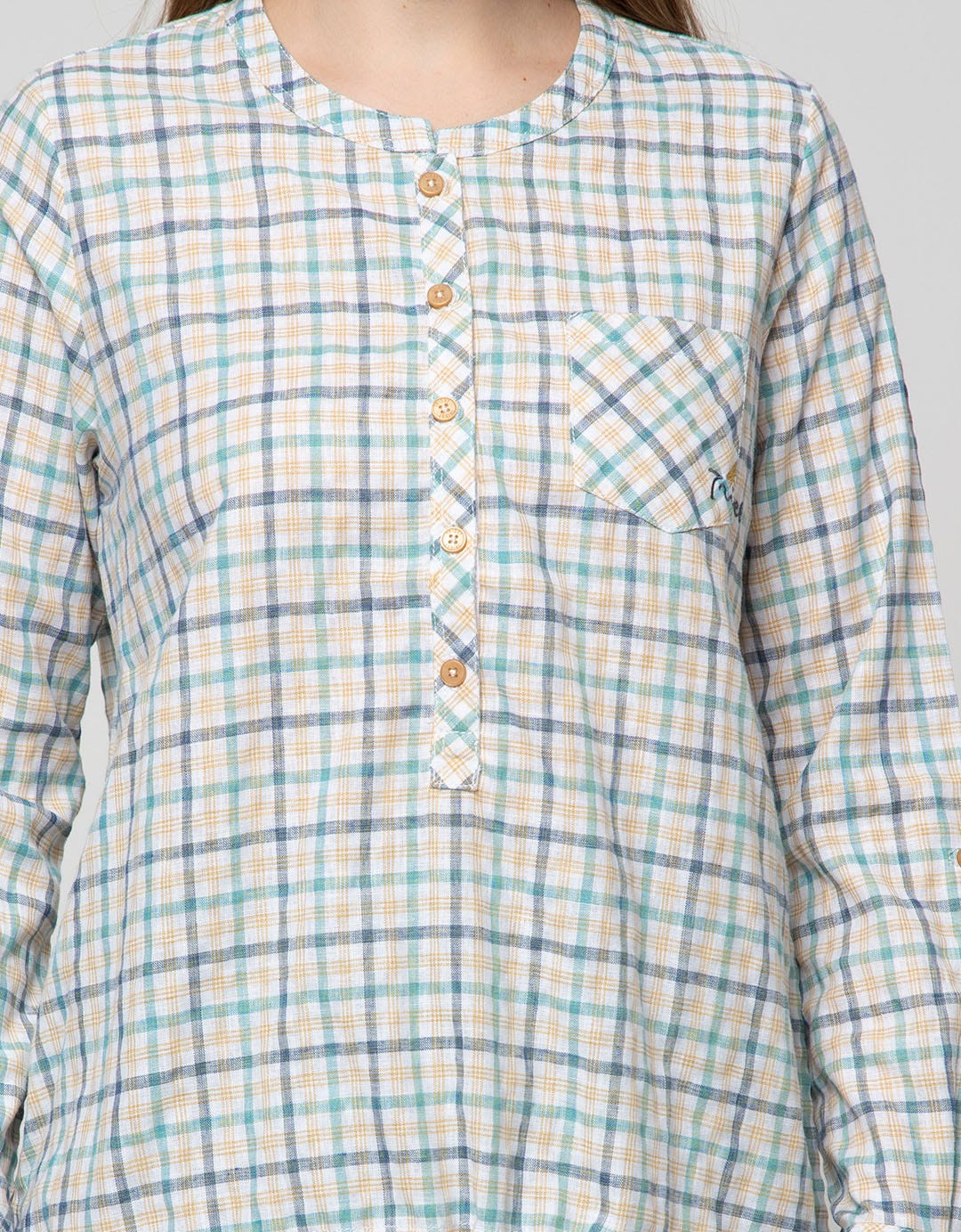 Triset Casual Blouses Pocket Chest