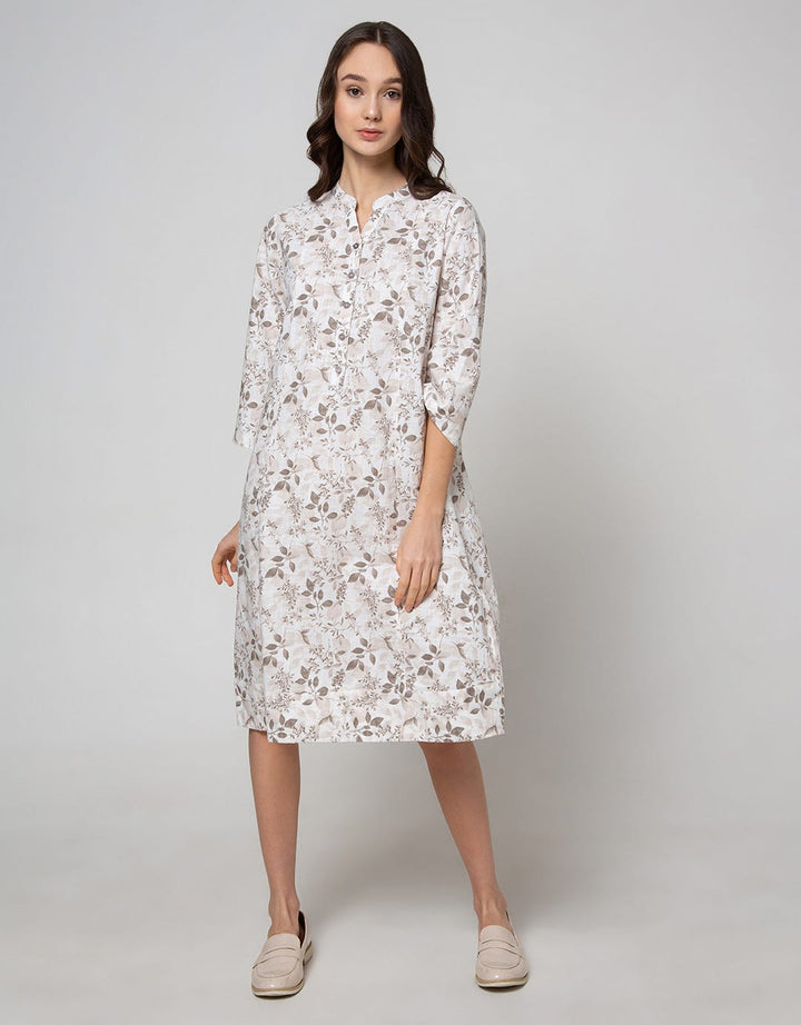 Triset Ladies Leaf Print Dress