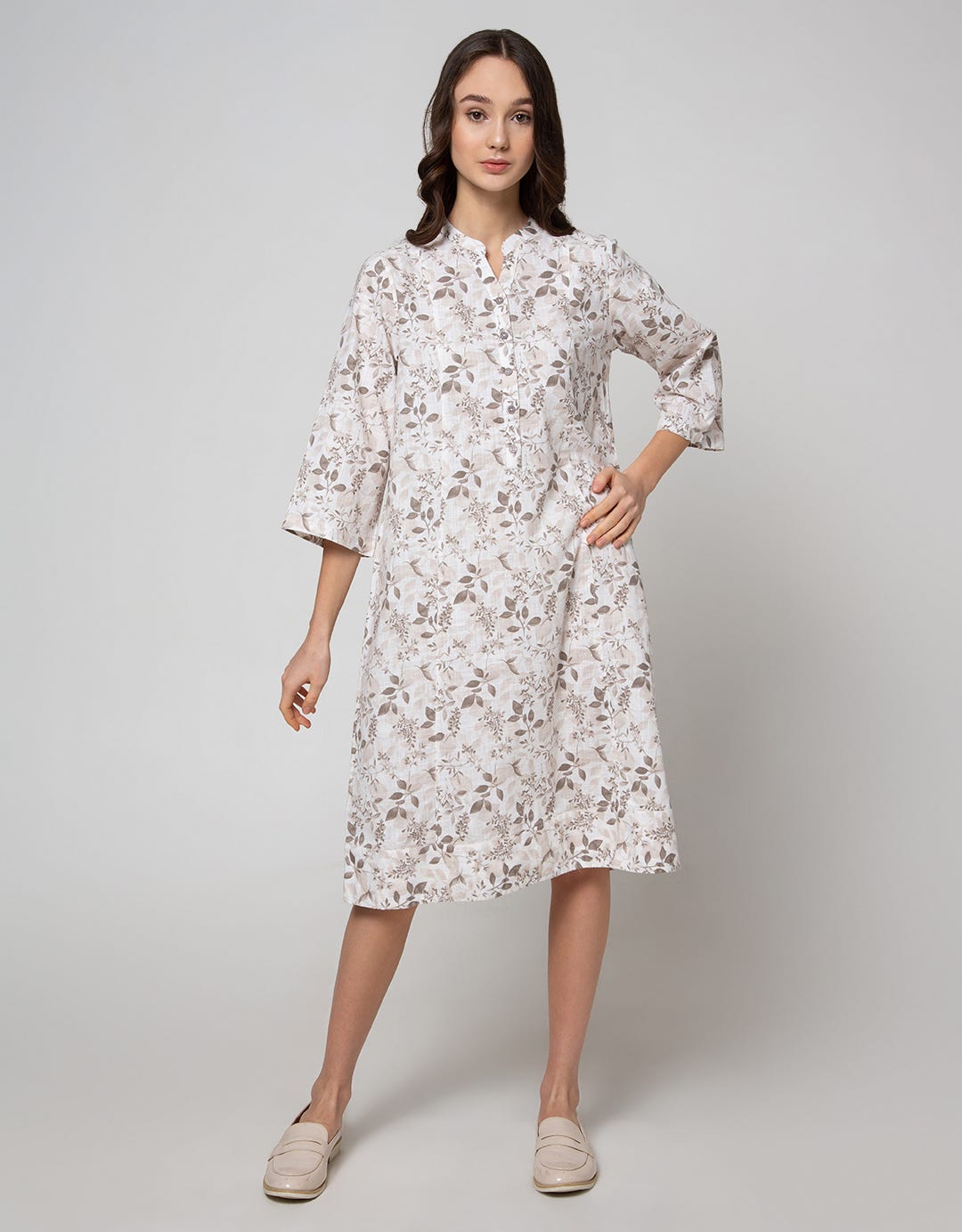Triset Ladies Leaf Print Dress