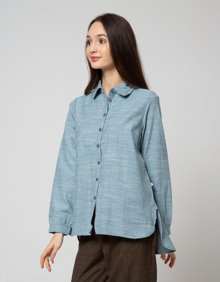 Triset Ladies Blouses Long Sleeve Button