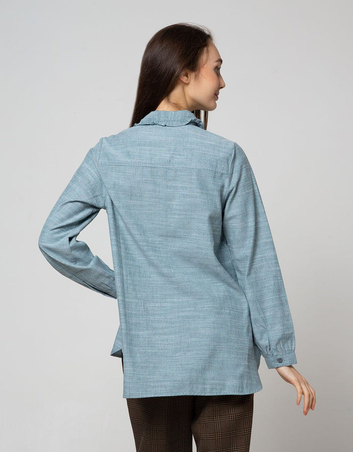 Triset Ladies Blouses Long Sleeve Button
