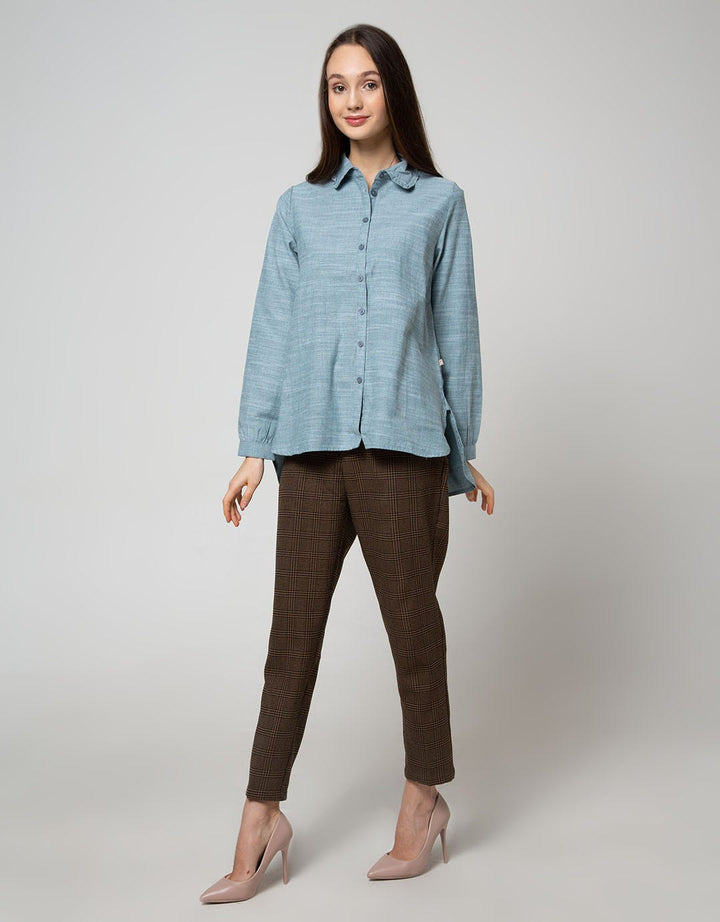 Triset Ladies Blouses Long Sleeve Button