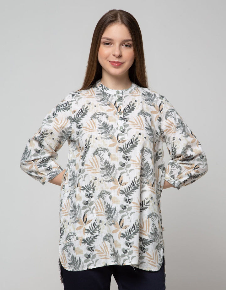 Triset Ladies Blouses Print Plant
