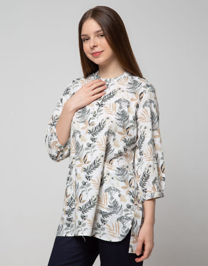 Triset Ladies Blouses Print Plant