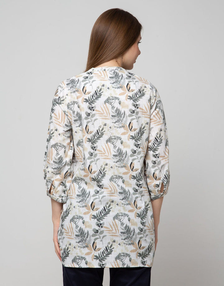 Triset Ladies Blouses Print Plant