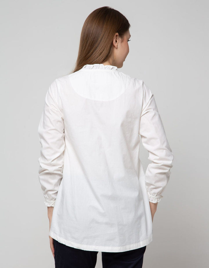 Triset Casual Swirl Drawstring Blouse Wanita