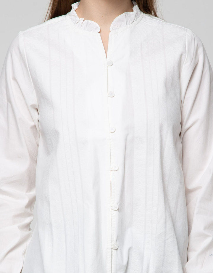 Triset Casual Swirl Drawstring Blouse Wanita