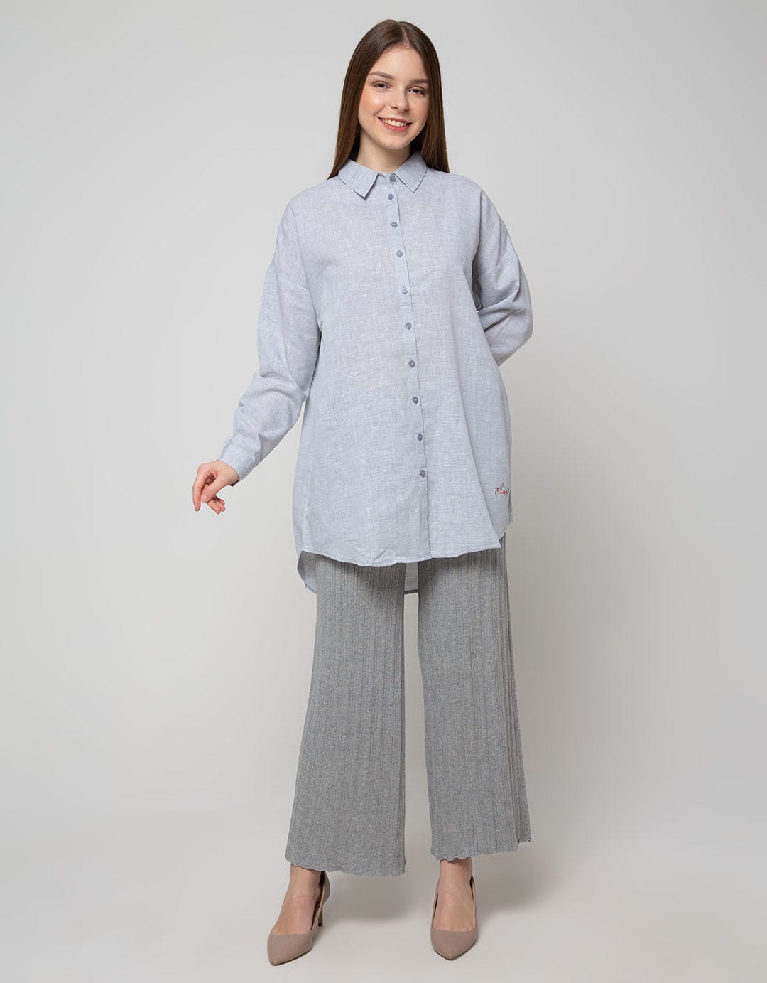 Triset Casual Blouses Full Button Shirt