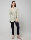 Triset Casual Blouses V-Neck Button Up