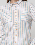 Triset Casual Blouses Full Stripe Print