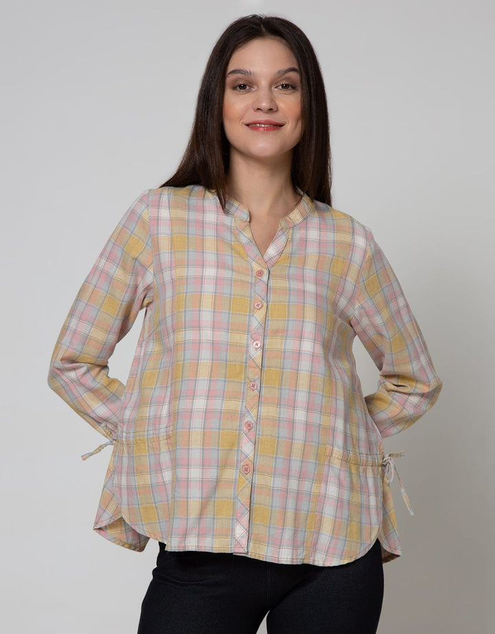 Triset Casual Plaid Casual Blouse