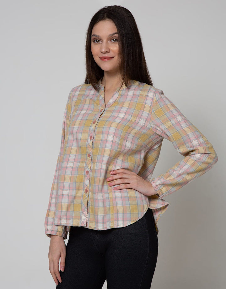 Triset Casual Plaid Casual Blouse