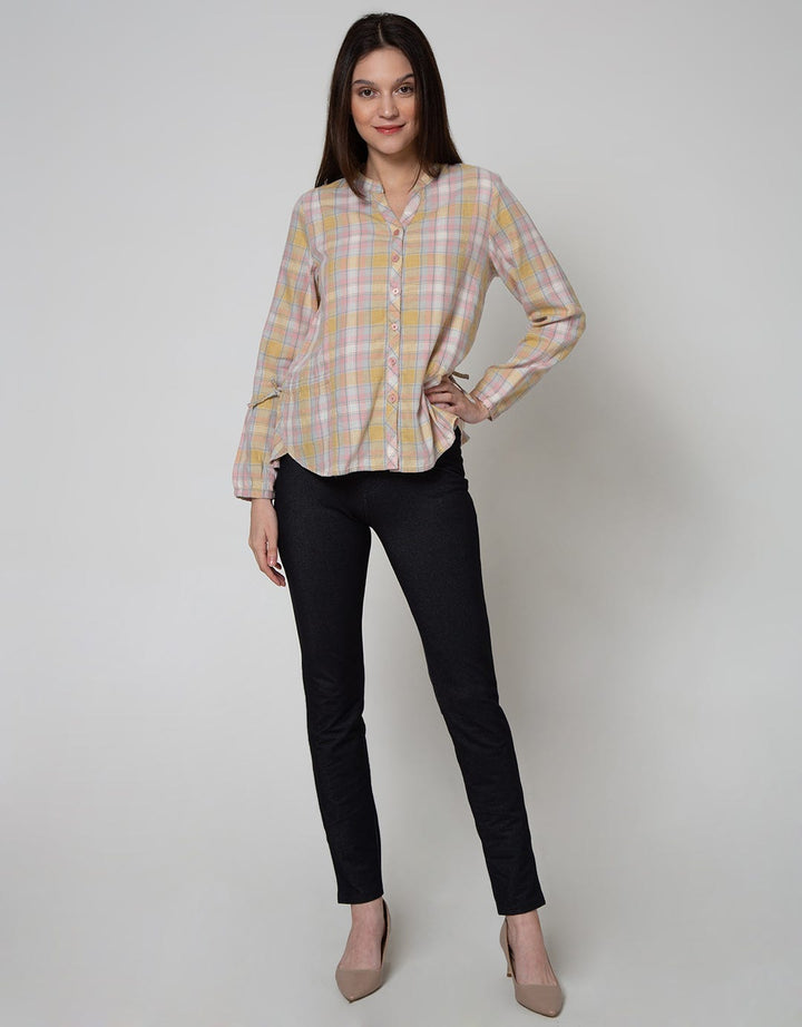 Triset Casual Plaid Casual Blouse