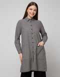 Triset Casual Dresses Shirt Double Pocket