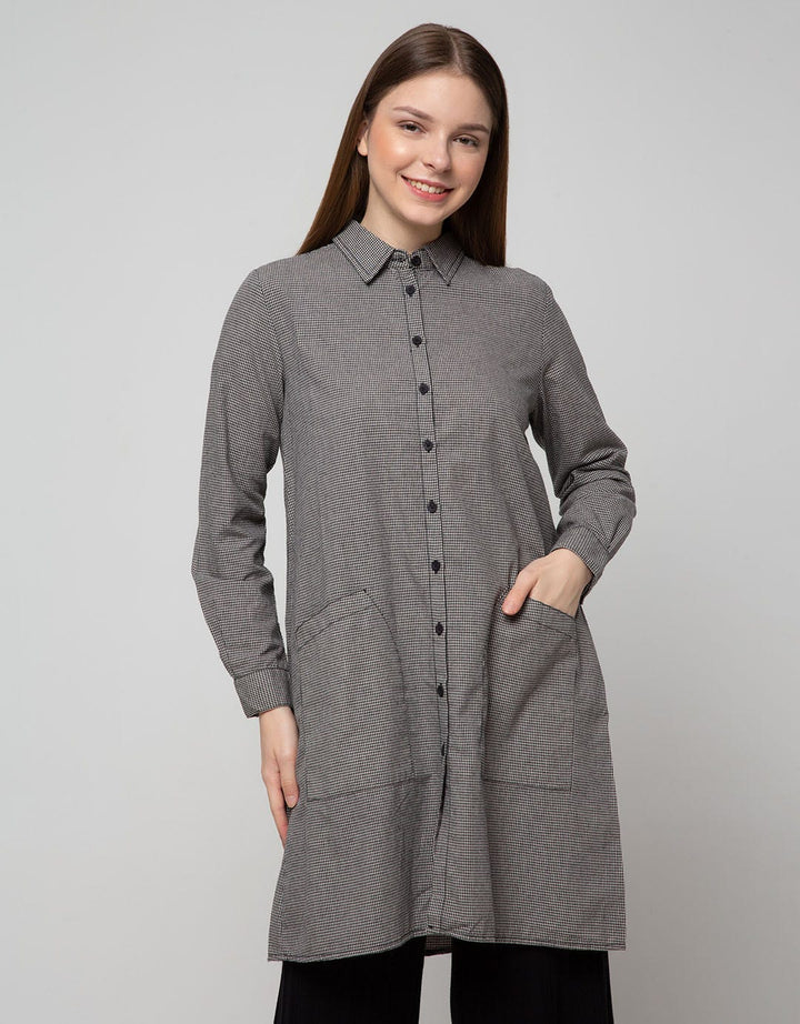 Triset Casual Dresses Shirt Double Pocket