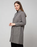 Triset Casual Dresses Shirt Double Pocket
