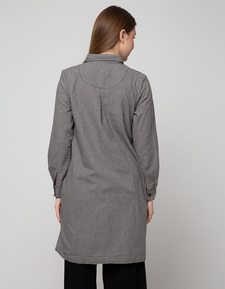 Triset Casual Dresses Shirt Double Pocket