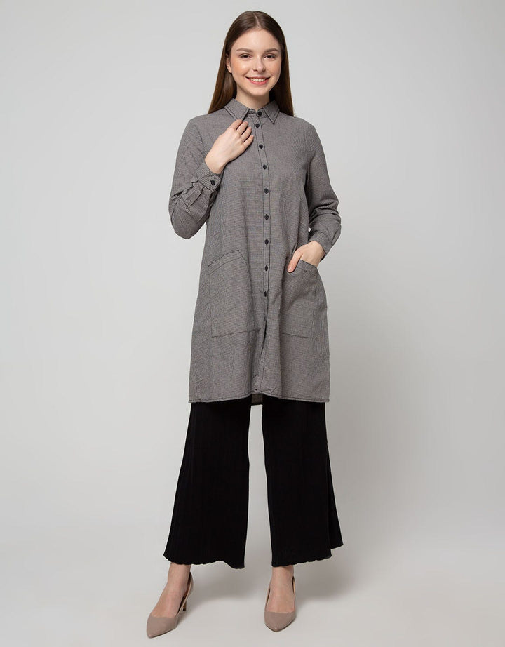 Triset Casual Dresses Shirt Double Pocket