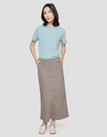 Triset Casual Denim Maxi Skirt Women