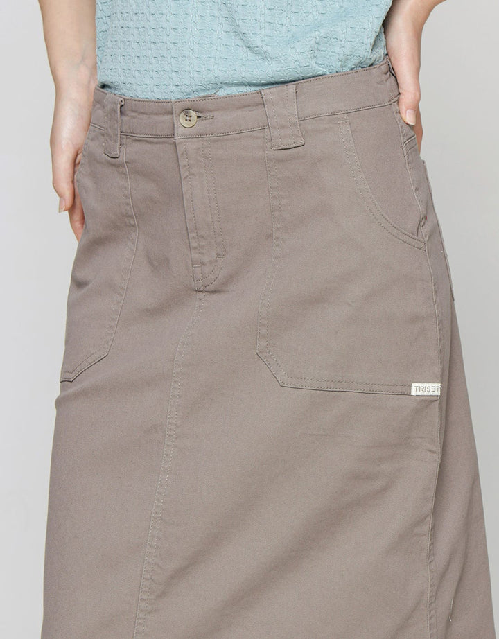 Triset Casual Denim Maxi Skirt Women