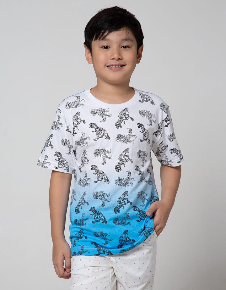 Aero Short Sleeve T-Shirt Ombre Outline Dino