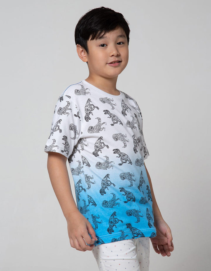 Aero Short Sleeve T-Shirt Ombre Outline Dino