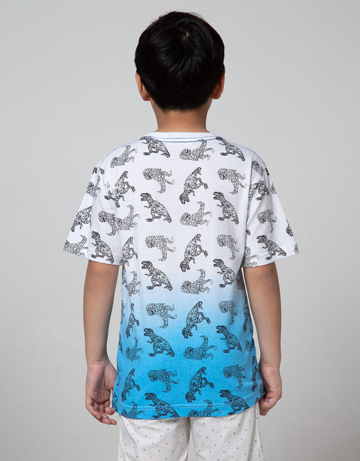 Aero Short Sleeve T-Shirt Ombre Outline Dino