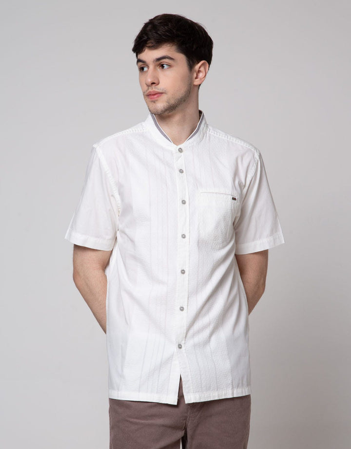 Watchout Casual Short Sleeves Koko Stand Up Collar