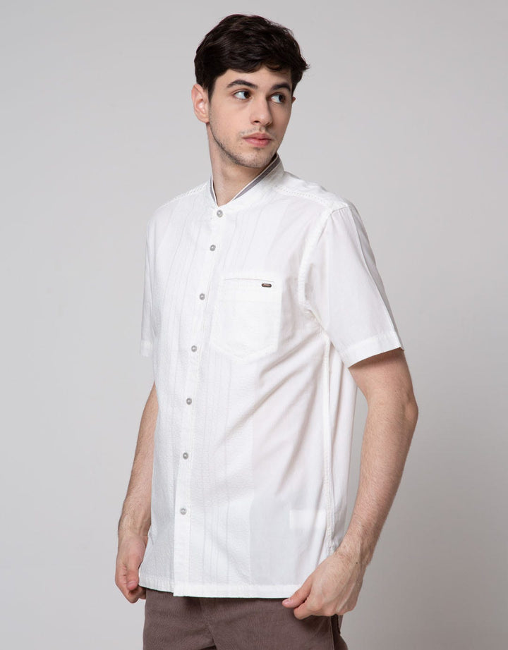 Watchout Casual Short Sleeves Koko Stand Up Collar