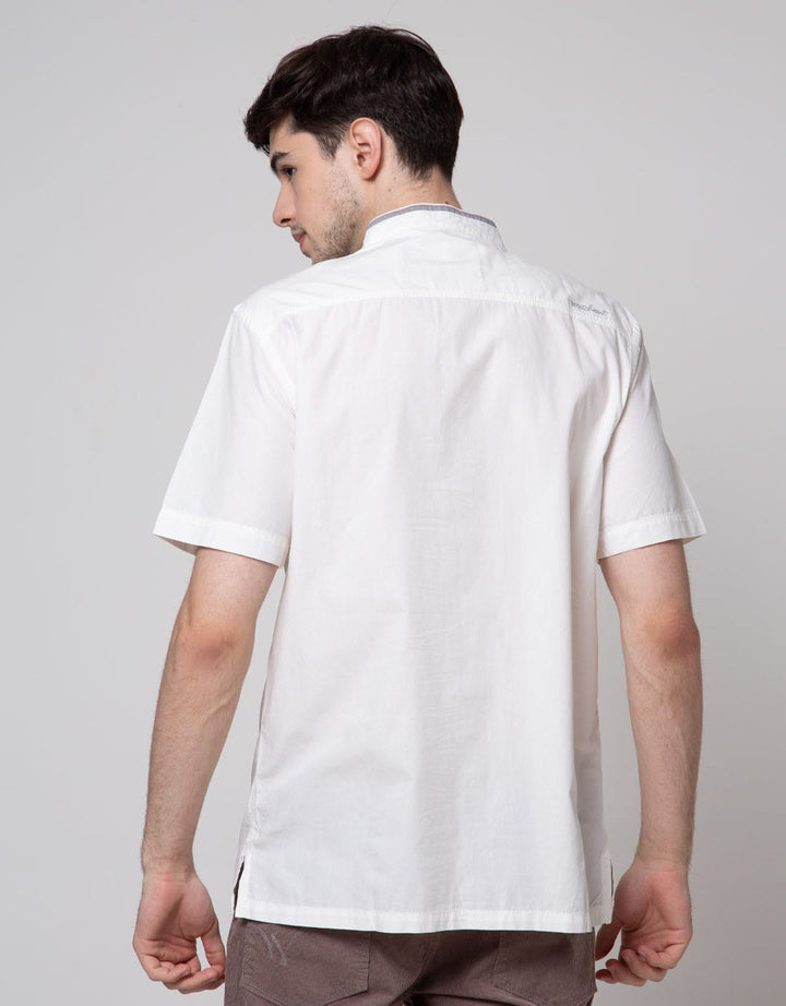 Watchout Casual Short Sleeves Koko Stand Up Collar