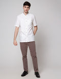 Watchout Casual Short Sleeves Koko Stand Up Collar