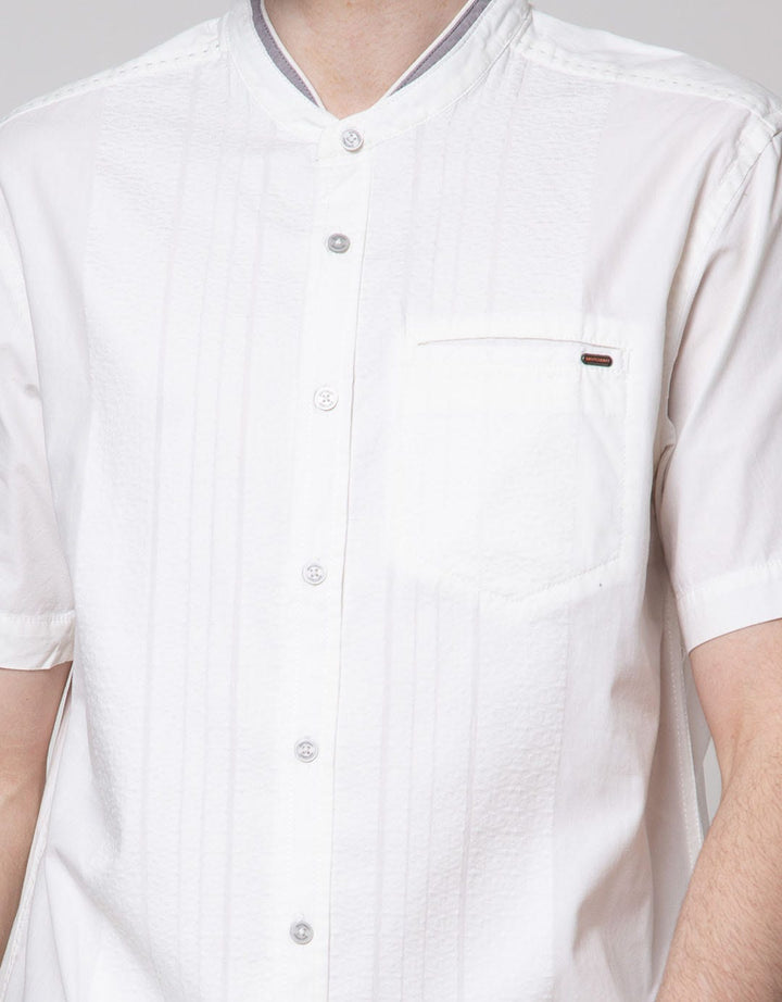 Watchout Casual Short Sleeves Koko Stand Up Collar