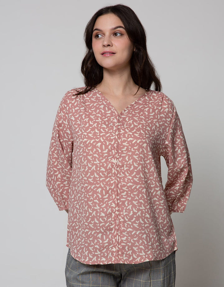 St. Yves Long Sleeve Blouse 7/8 Top Print Kuas