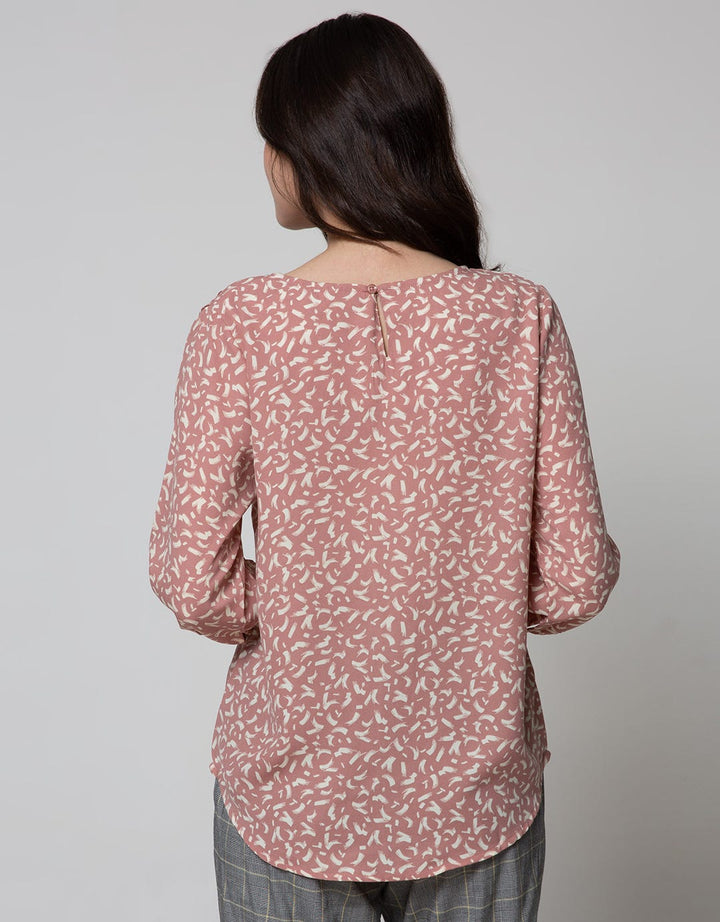 St. Yves Long Sleeve Blouse 7/8 Top Print Kuas