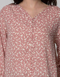 St. Yves Long Sleeve Blouse 7/8 Top Print Kuas
