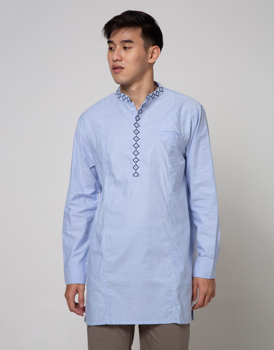 Details Long Sleeve Koko Gamis Chambray