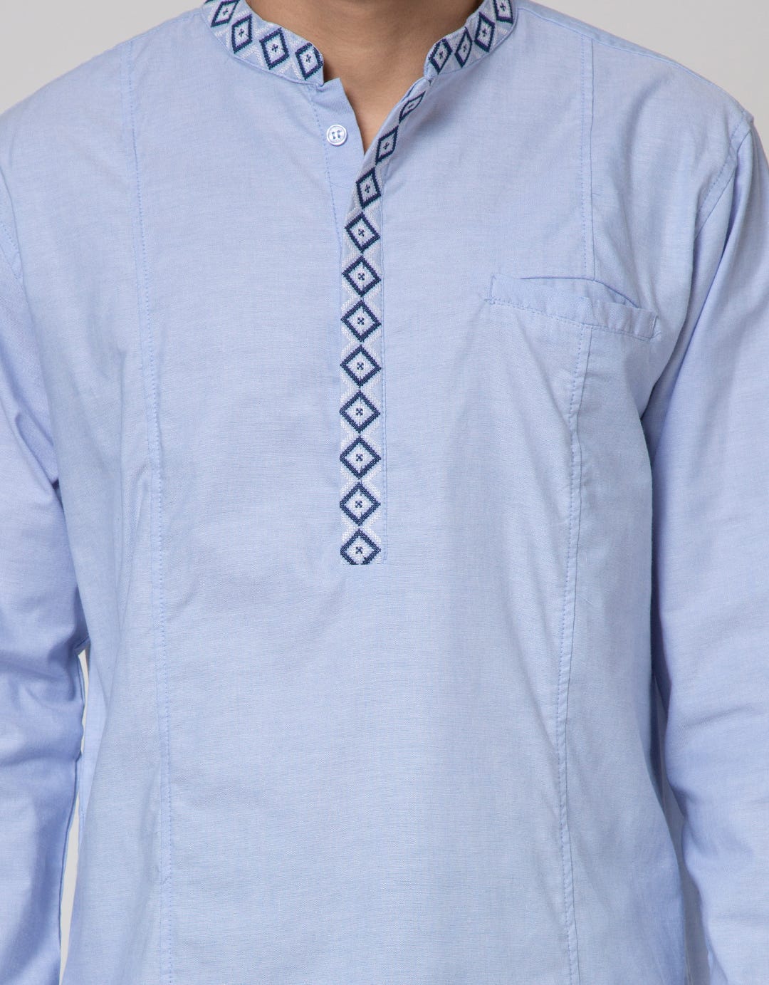 Details Long Sleeve Koko Gamis Chambray