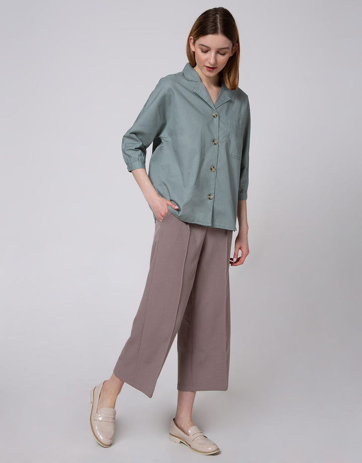 St. Yves Capri Pants Culotte Front Stitch Stretch