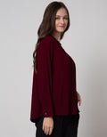 St. Yves Long Sleeve Blouse Crincle Frill