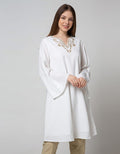 St. Yves Long Sleeve Midi Tunic Dress Embro V